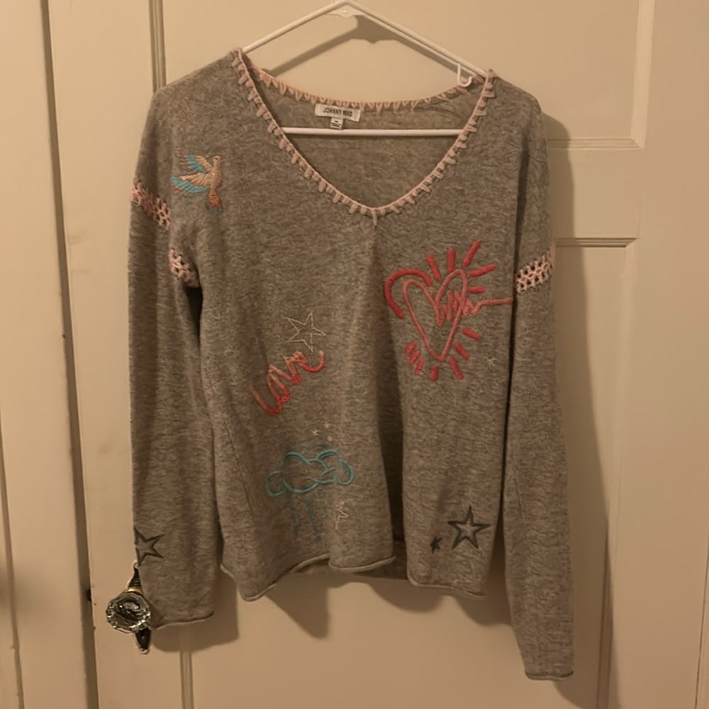 Johnny Was sweater size extra small.